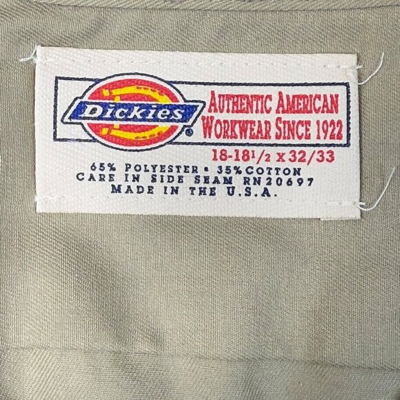 Dickies American Workwear Shirt Mens Sz 3XL Khaki Long Sleeve Button-Up - Picture 8 of 11